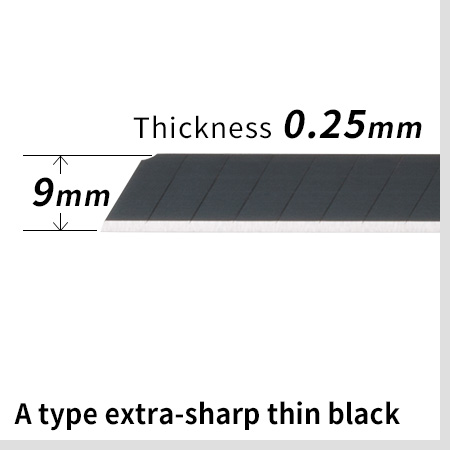 A type extra-sharp thin black blade