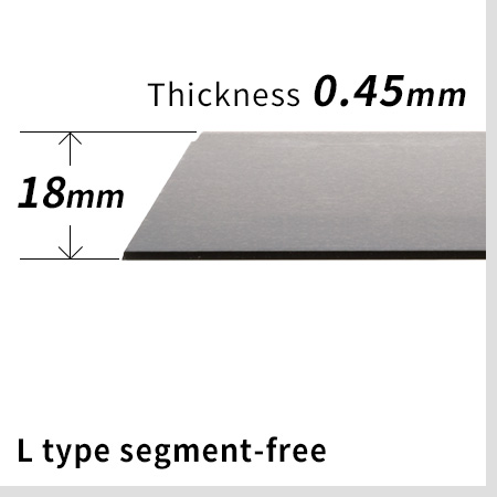 L type segment-free blade