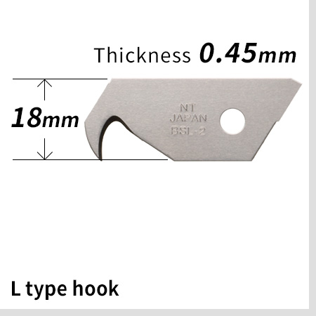 L type hook blade