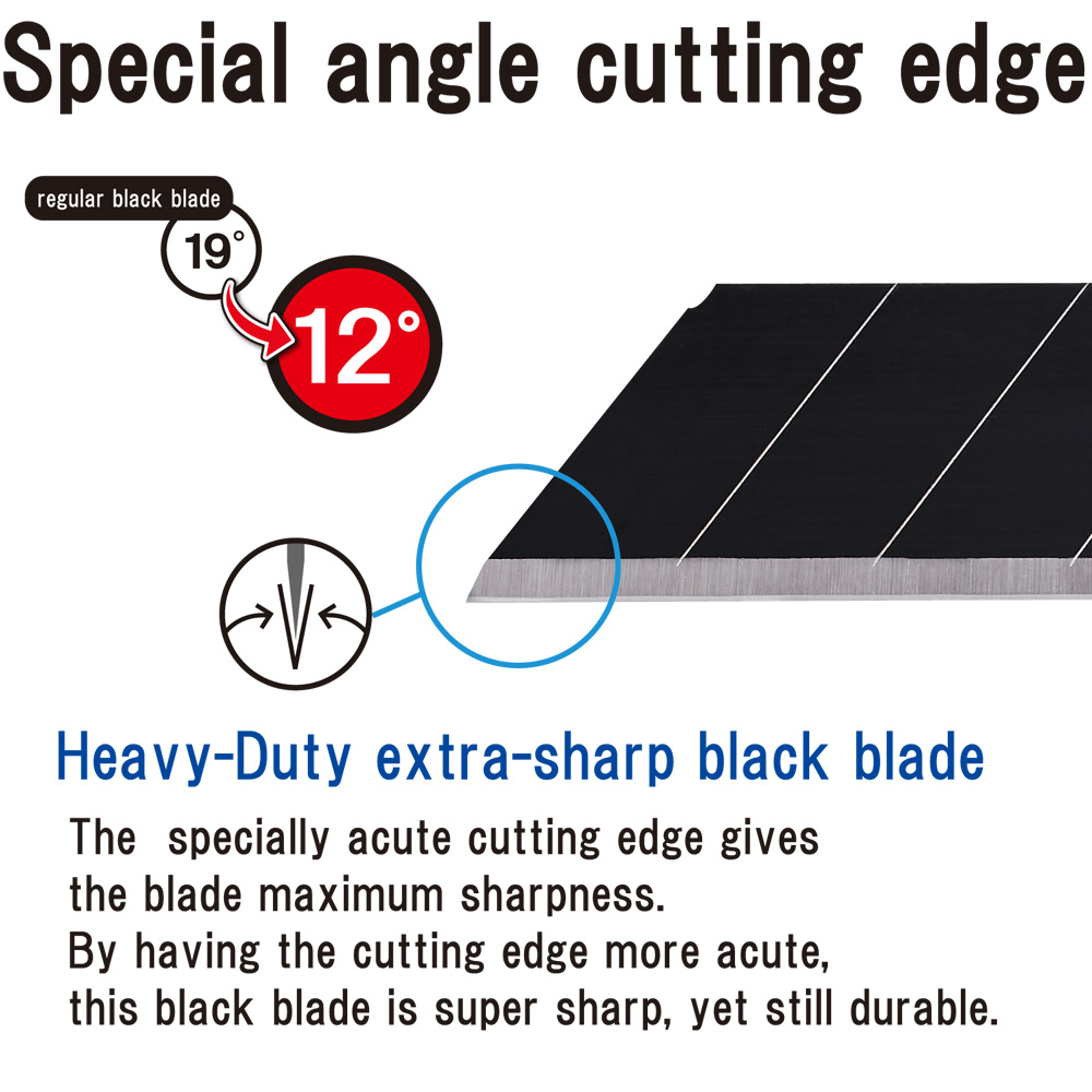 NT Cutter 18mm Heavy Duty Extra Sharp Black Snap off Blades 250 Blade Bl-51p for sale online 