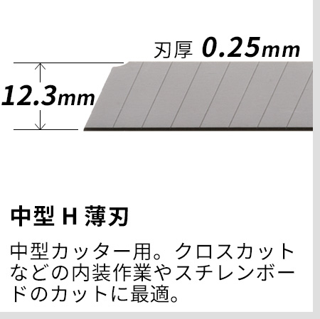 中型H薄刃